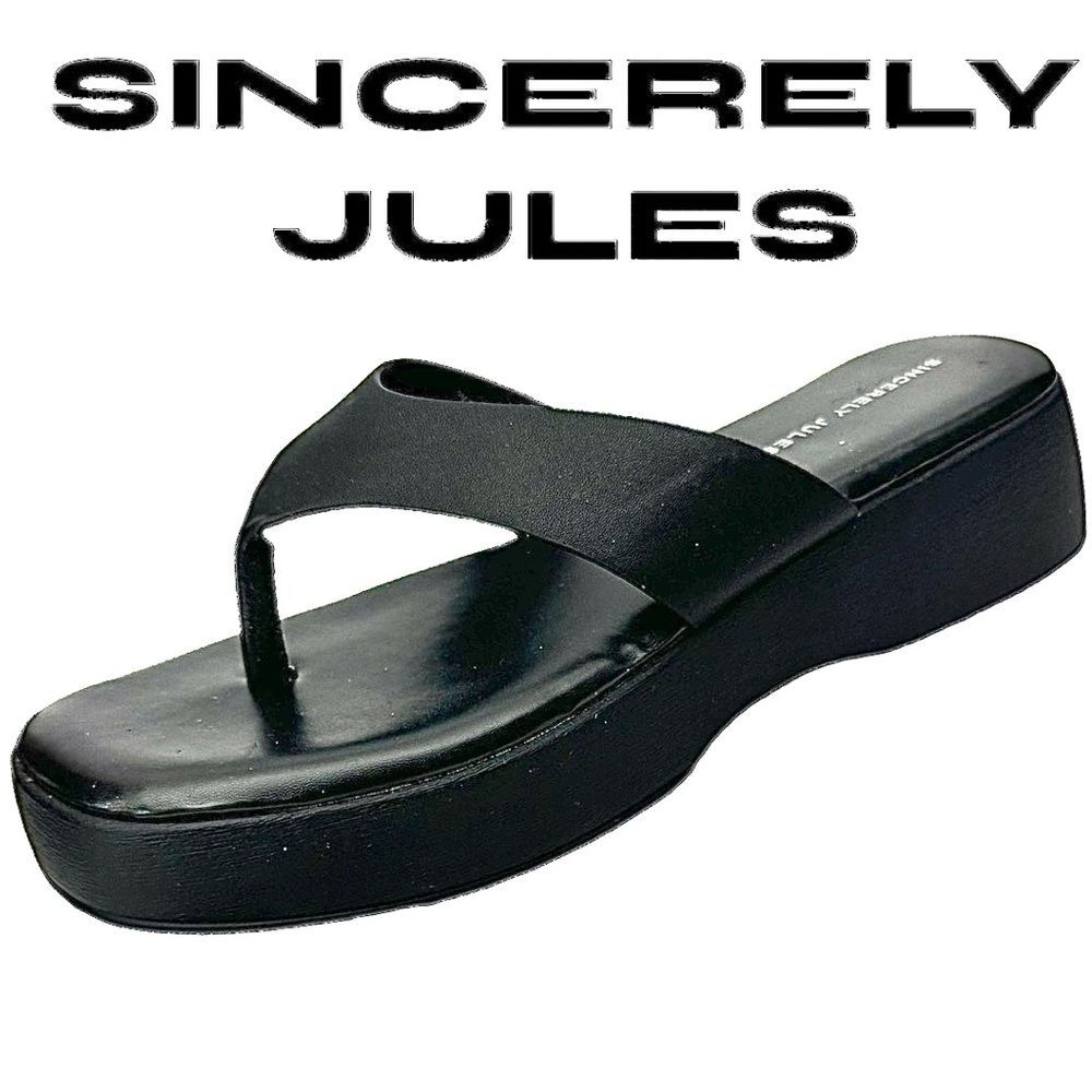Sincerely Jules Slip On Sandals Women’s Size 9M Black Casual Comfort Shoes